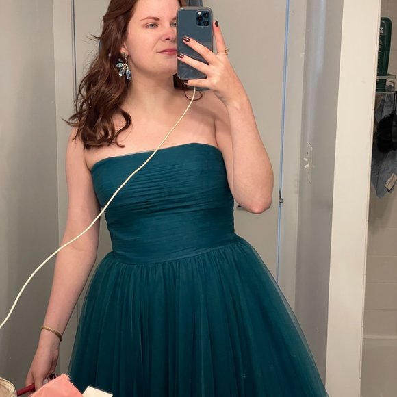 NWOT Badgley Mischka Collection Strapless Tulle Ball Gown - US 14 / XL - Picture 3 of 14